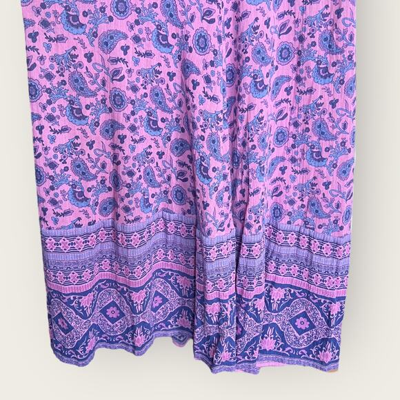 Spell & The Gypsy Journey Strappy Maxi Dress Medium Mulberry Cotton Resortwear - Picture 7 of 12